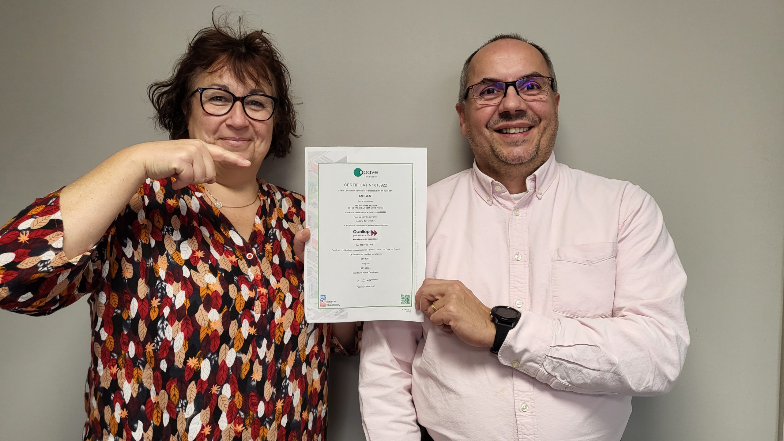 “QUALIOPI ” amiGest décroche la certification